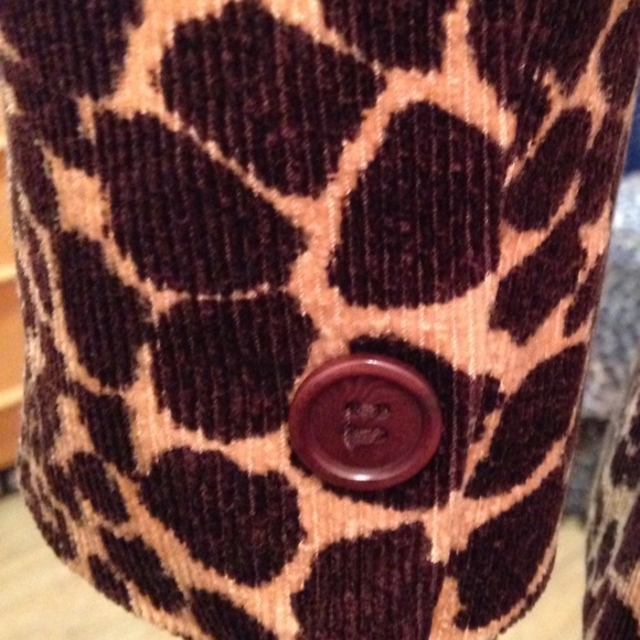 Trina Turk Leopard Print Corduroy Jacket Size 6 - Picture 5 of 7